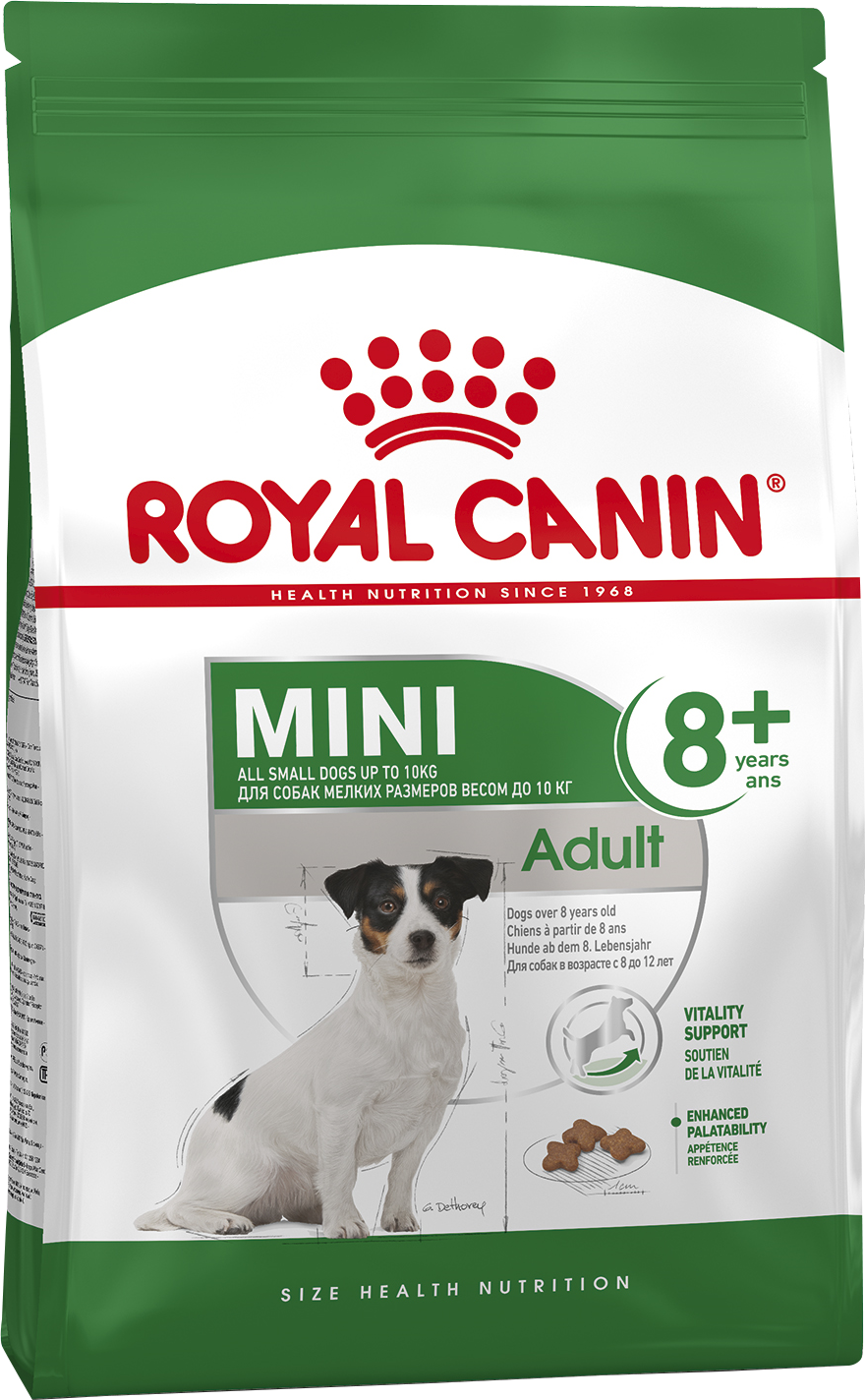 ROYAL CANIN MINI Adult +8 для стареющих собак мелких пород с 8 до 12лет