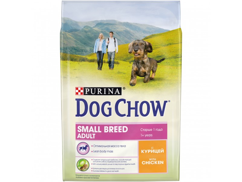 Dog Chow для взрослых собак мелких пород c курицей