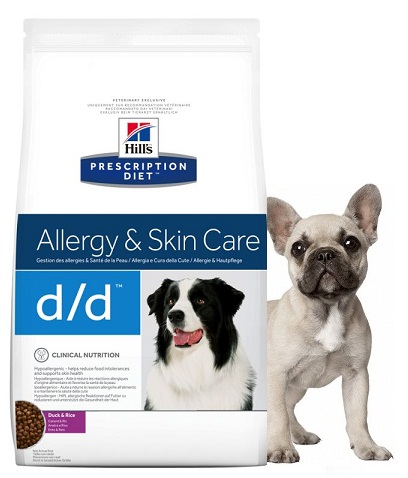 HILL'S Prescription Diet d/d Duck&Rice  корм для собак с пищевой аллергией рис и утка