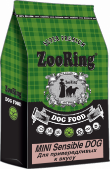 ЗооРинг Мини Сенсибл Дог Индейка и рис для привередливых ко вкусу собак