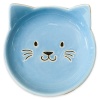 КерамикАрт блюдце керамическое Мордочка кошки 80 мл, голубая