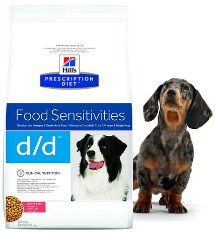 HILL'S Prescription Diet d/d Salmon&Rice  корм для собак с пищевой аллергией лосось и рис