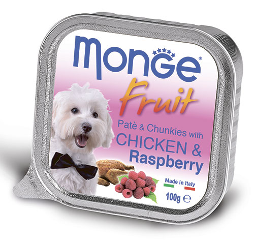 Monge Dog Fruit консервы для собак курица с малиной