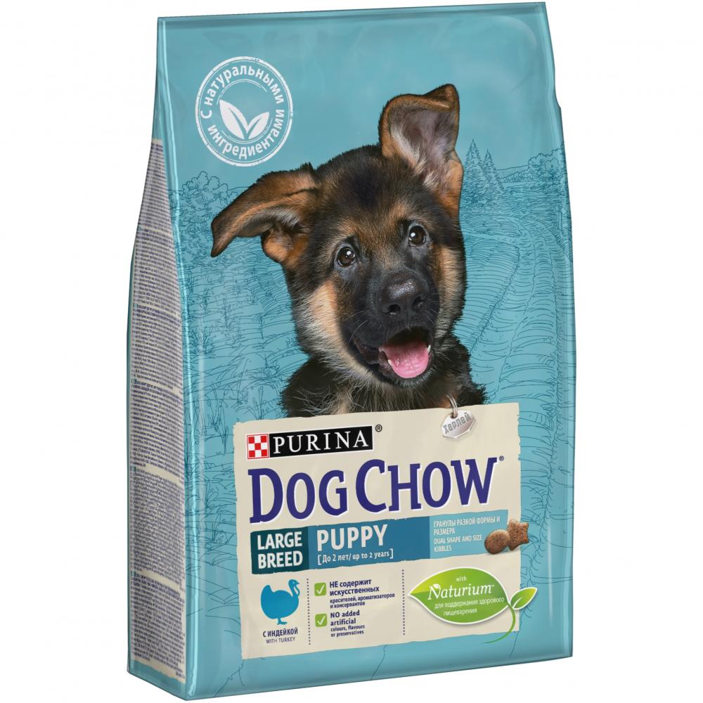 DOG CHOW PUPPY LARGE BREED корм для щенков крупных пород индейка