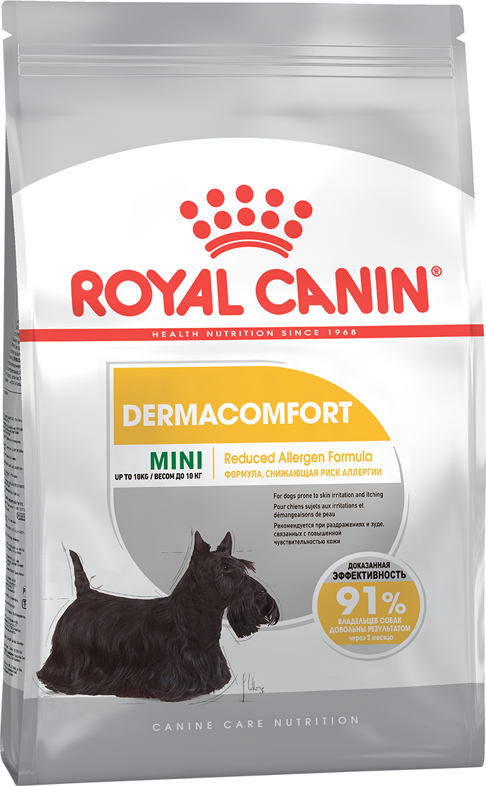ROYAL CANIN MINI Dermacomfort для собак мелких пород с чувствительной кожей