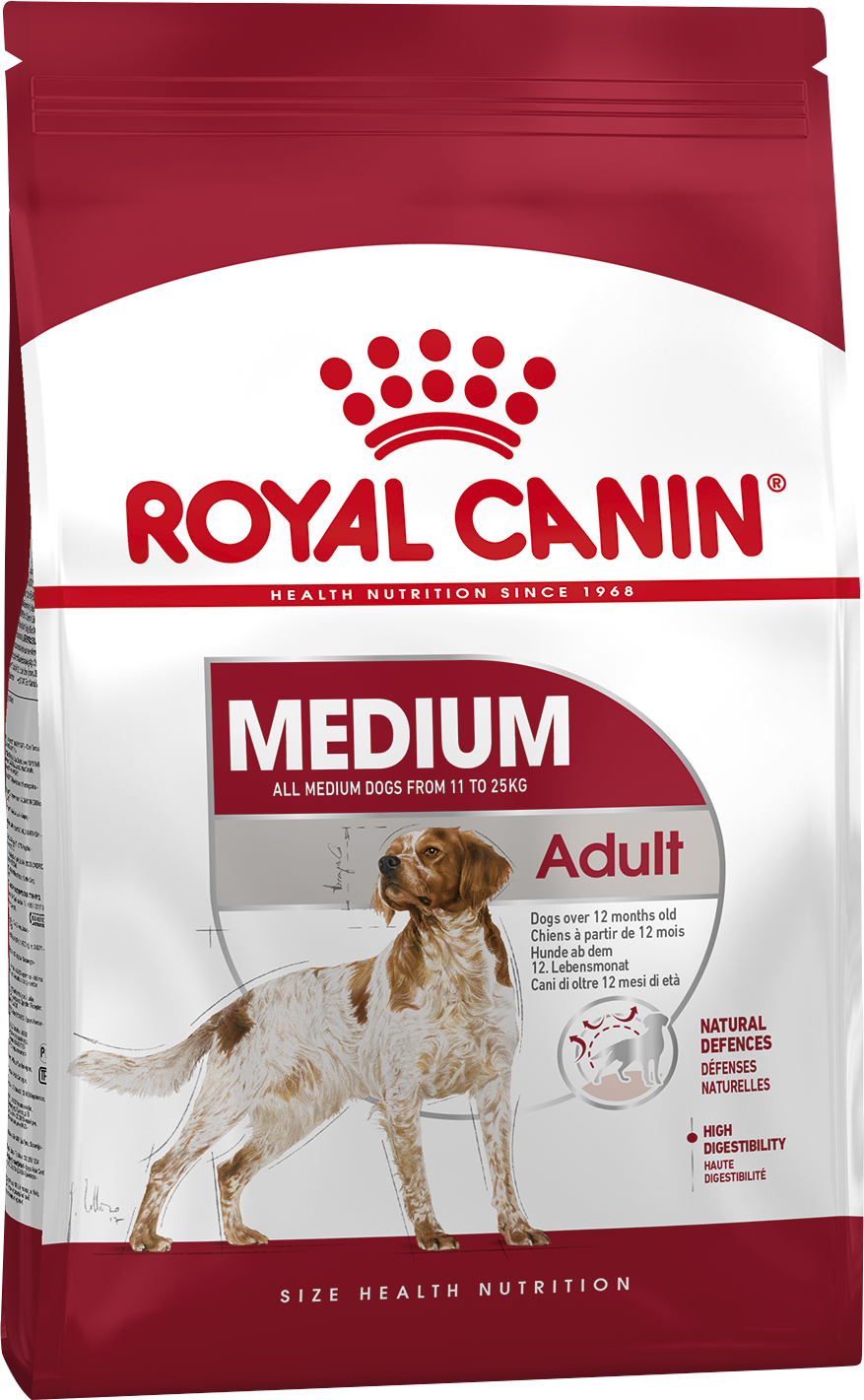 ROYAL CANIN MEDIUM Adult для взрослых собак средних пород в возрасте с 12 месяцев до 7 лет