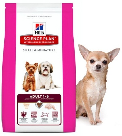 HILL'S Science Plan Small & Miniature Adult корм для собак декоративных пород, курица и индейка