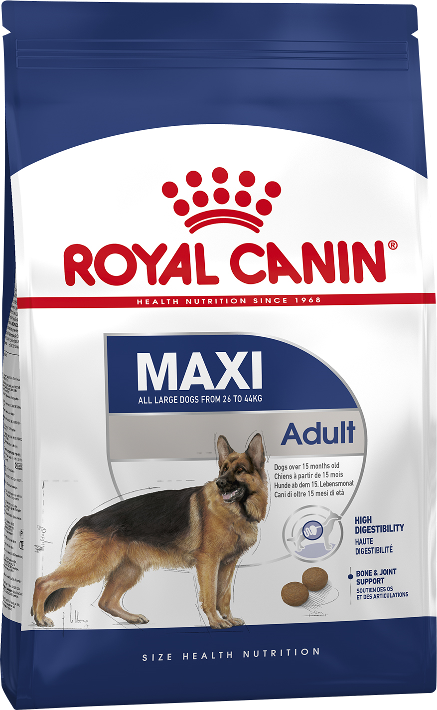ROYAL CANIN MAXI Adult для взрослых собак крупных пород в возрасте от 15/18 месяцев до 5 лет