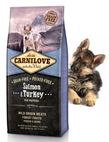 Carnilove Salmon & Turkey for Puppies беззерновой корм для щенков всех пород, лосось/индейка