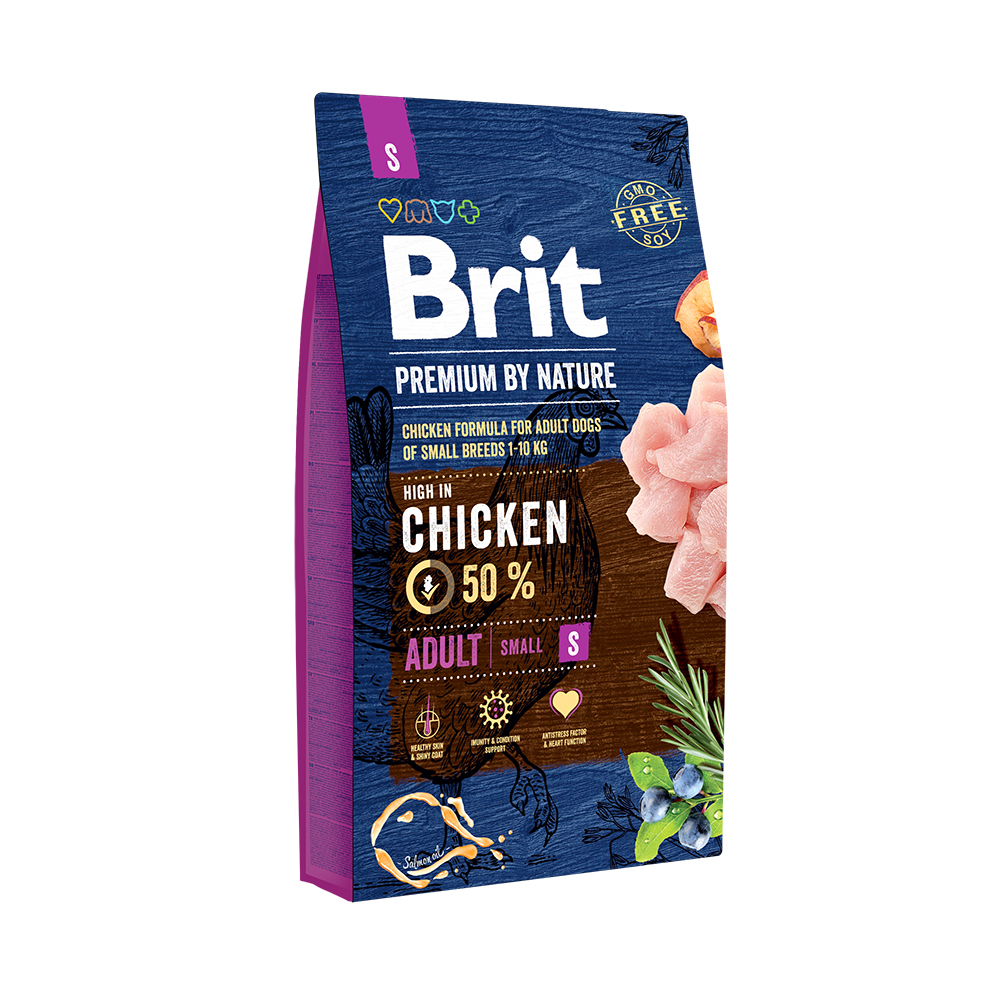BRIT Premium Adult S  корм для взрослых собак мелких пород