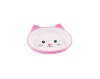 КерамикАрт миска керамическая для кошек 160 мл Мордочка кошки розовая