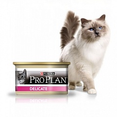 PRO PLAN DELICATE мусс индейка  консервы для кошек с чувствительным пищеварением