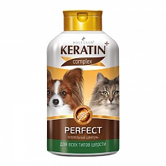RolfClub KERATIN+Perfect, шампунь для всех типов шерсти, для кошек и собак, 400 мл.