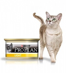 PRO PLAN LIGHT индейка  консервы для кошек с избыточным весом низкокалорийный