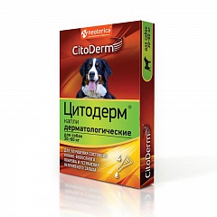 CitoDerm Капли дерматологические для собак 30-60 кг, 4 пипетки по 6 мл	