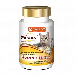 Unitabs Mama+Kitty c B9 для кошек и котят, 120таб