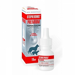 Капли ушные Отоферонол Премиум лечение отодектоза собак и кошек.